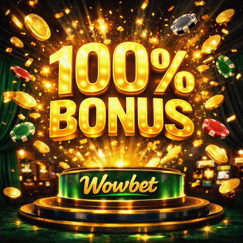Wowbet ro'yxatdan o'tish va 100% bonus
